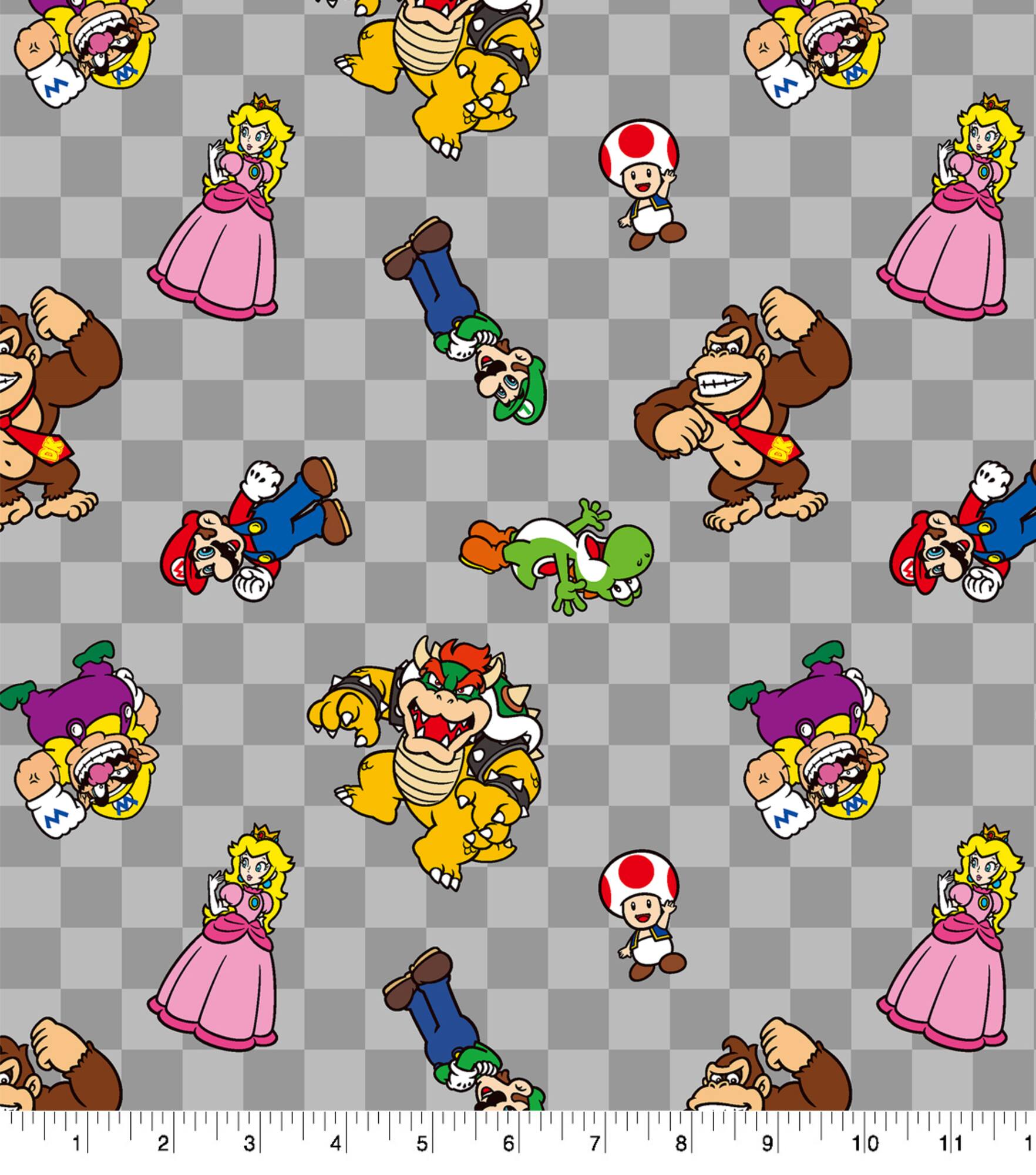 Nintendo® Super Mario Character Cotton Fabric